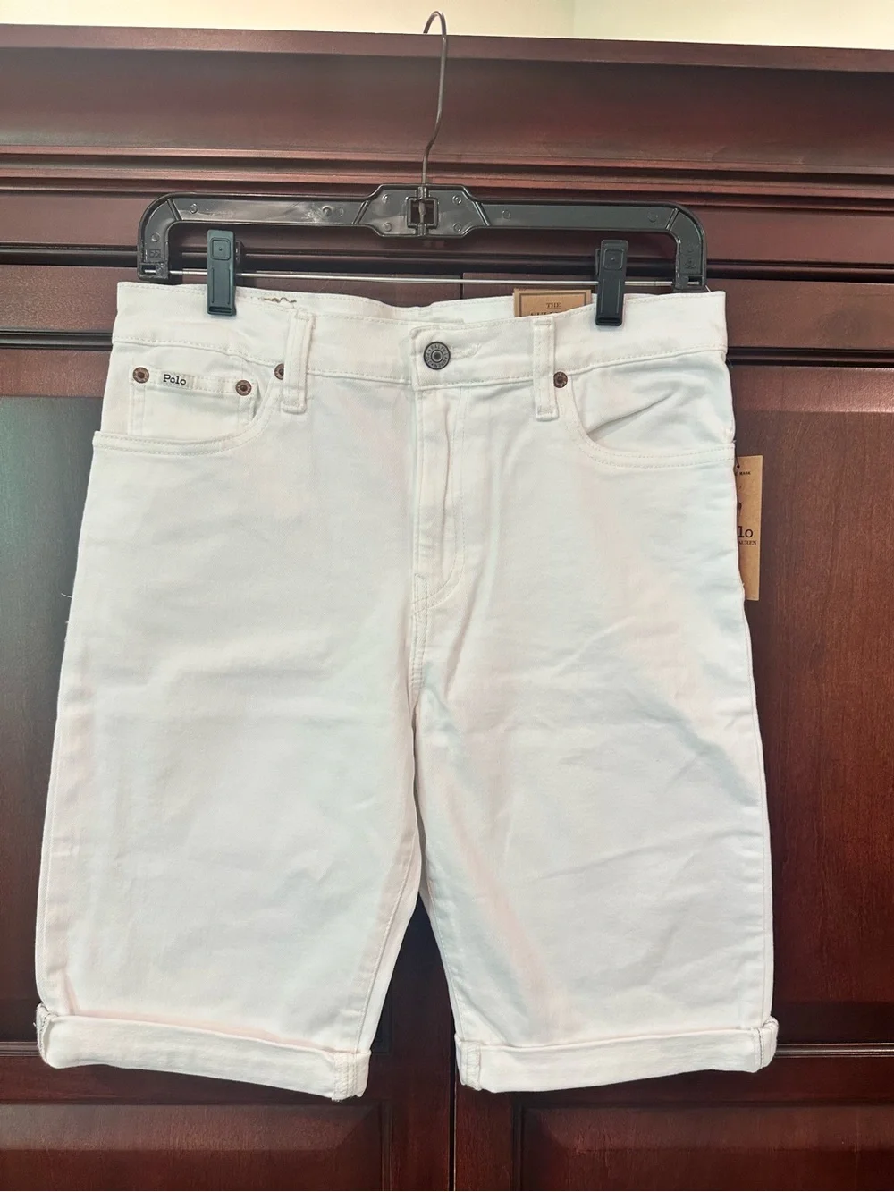 Ralph Lauren White Sullivan Slim Shorts